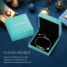 LOUISA SECRET Bracciale Donna Argento 925 Braccialetto Infinito Bracciali Cuore Gioielli Regalo Natale Compleanno Festa Della