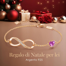 LOUISA SECRET Bracciale Donna Argento 925 Braccialetto Infinito Bracciali Cuore Gioielli Regalo Natale Compleanno Festa Della