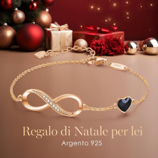 LOUISA SECRET Bracciale Donna Argento 925 Braccialetto Infinito Bracciali Cuore Gioielli Regalo Natale Compleanno Festa Della