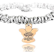 SAGA GIOIELLI® BRACCIALE NODINI INTRECCIATO DONNA FRASI PENSIERI PAROLE EMOZIONALE INCISIONE CUORE