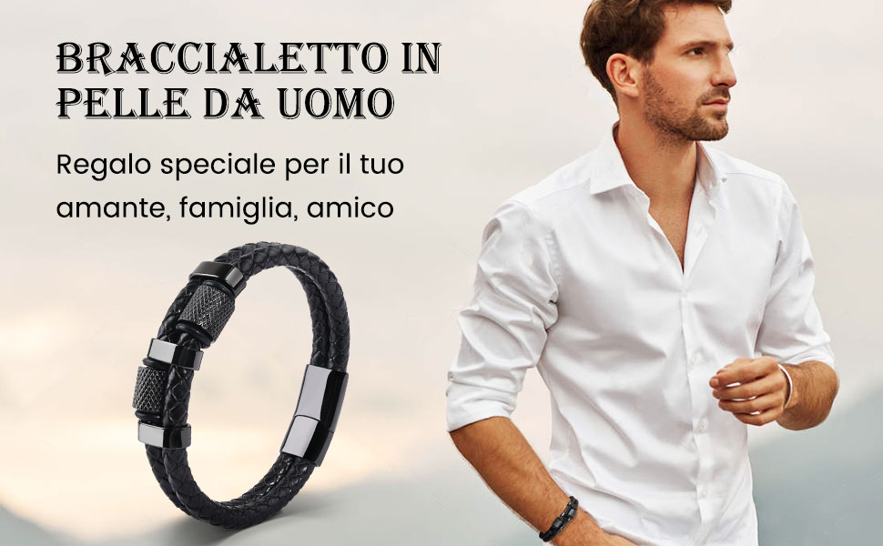 Bracciale Uomo in Pelle