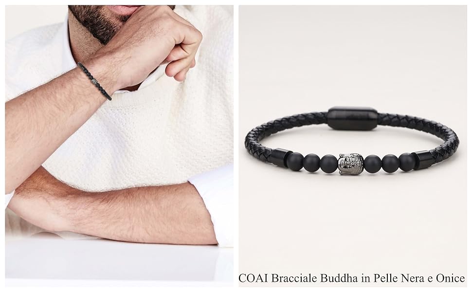 bracciale nero da uomo