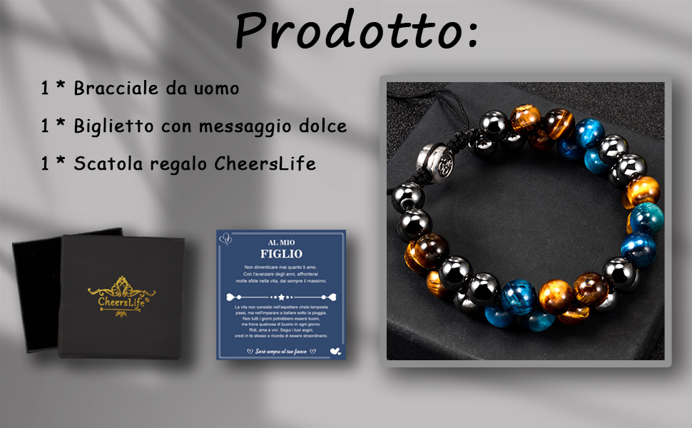 Bracciale in pelle da uomo Regalo da uomo per il mio uomo