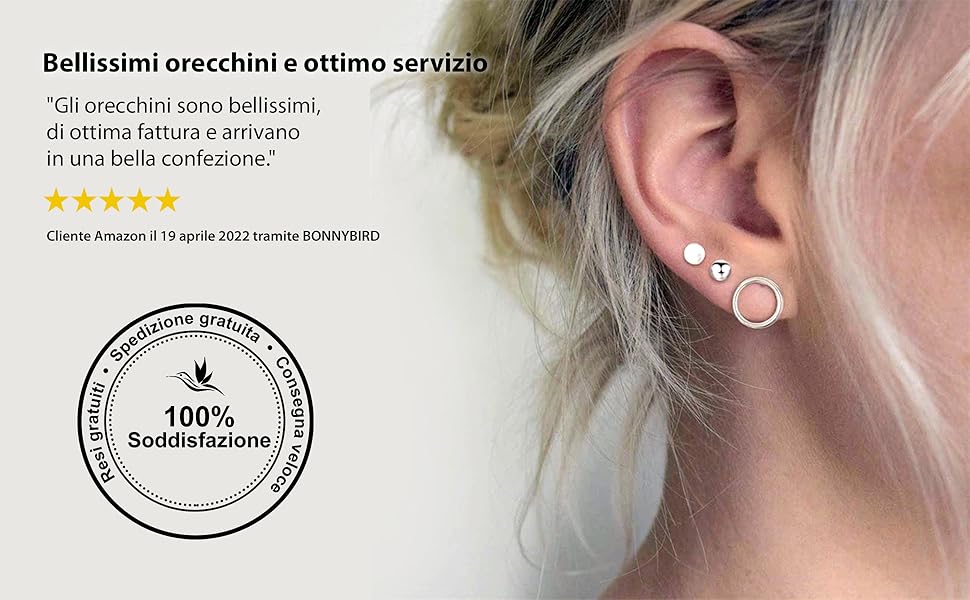 orecchini argento donna