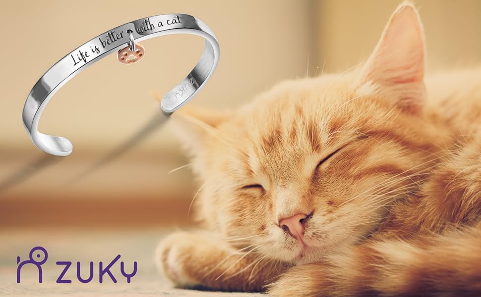 ZUKY Bracciale Life is Better with a Cat