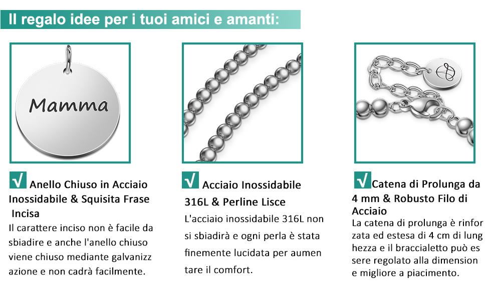 regalo festa della mamma Regalo Mamma Bracciale Mamma Bracciale Donna Bracciali Donna Regalo Donna