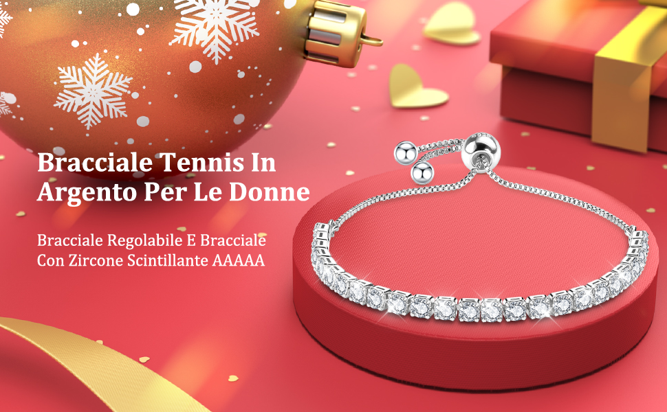 Regalo Donna Bracciale Donna Argento 925 Bracciali Argento Bracciali Donna Gioielli Bracciale Tennis