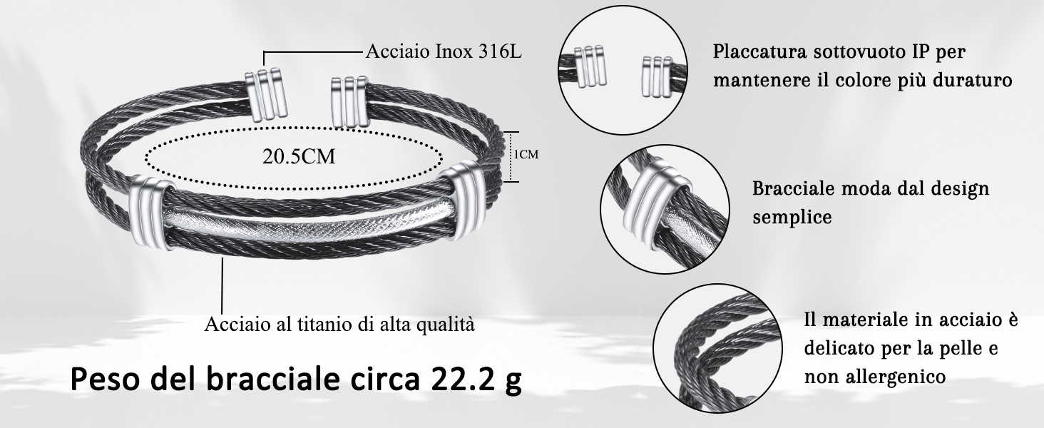 BRACCIALE UOMO ACCIAIO