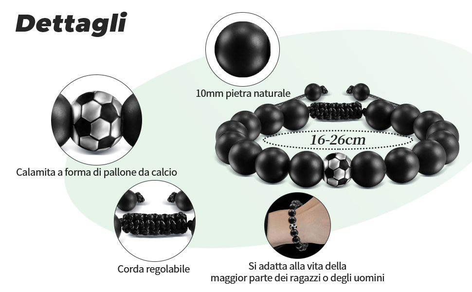 braccialetto di pietra di calcio