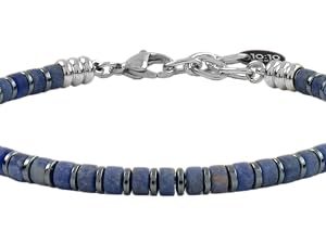 10:10 Bracciale Uomo Pietre Lapis Rondelle 4 mm